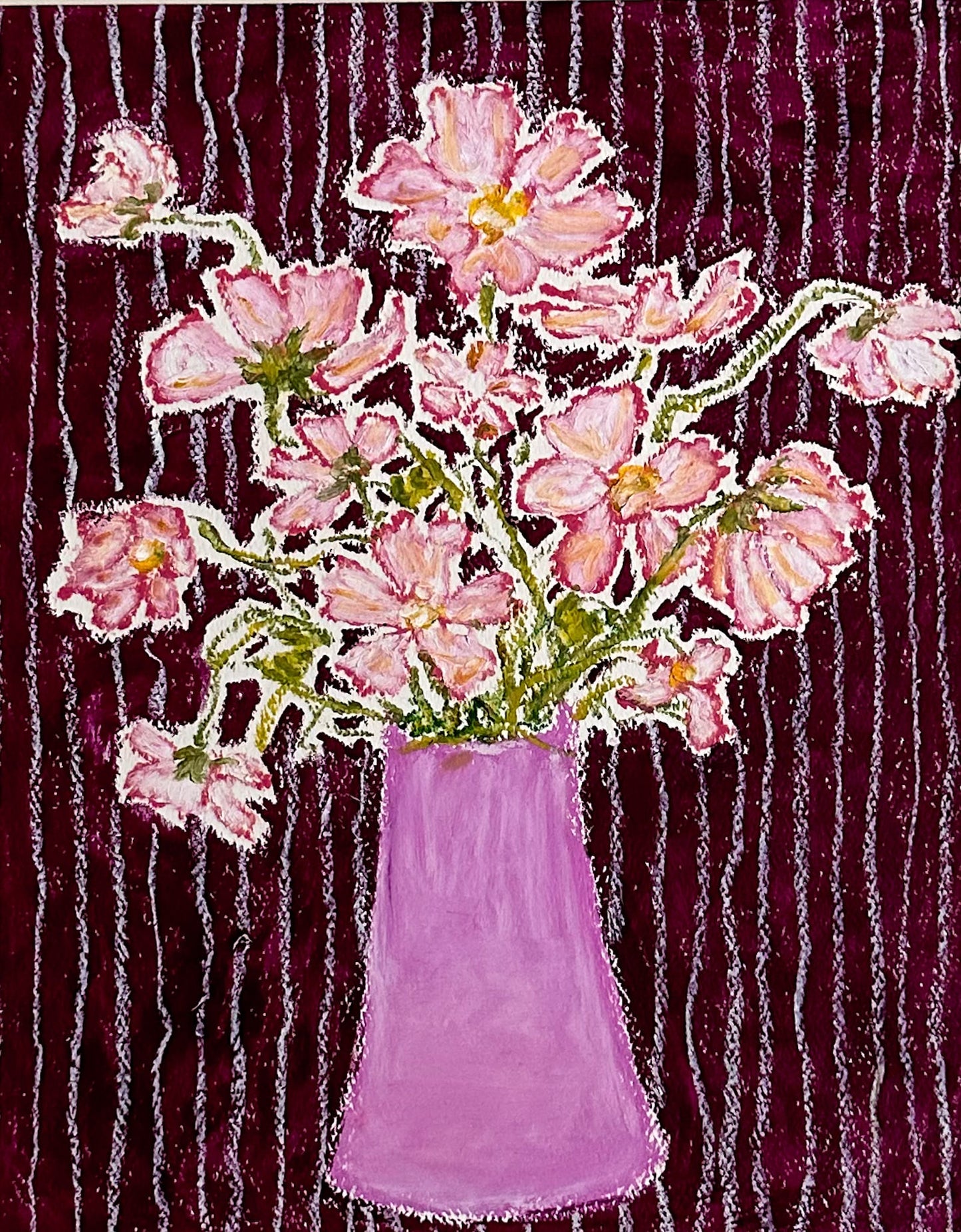 "They Way Things Change" - An original oil pastel painting by Allie Burton