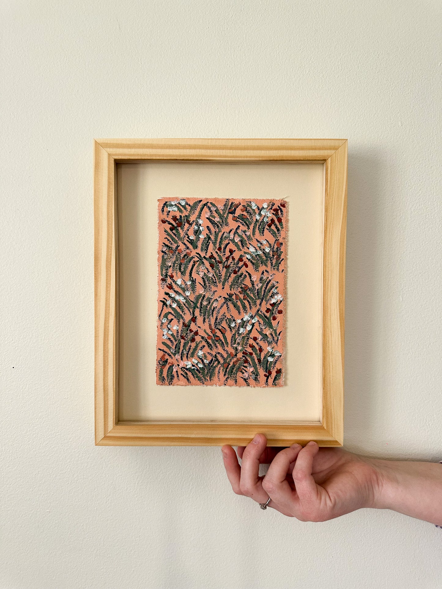 "Holding Herself Together" an original oil pastel by Allie Burton