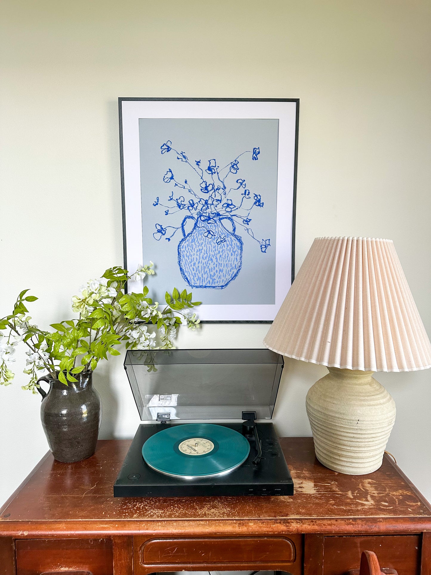 Framed Option for Blue Florals