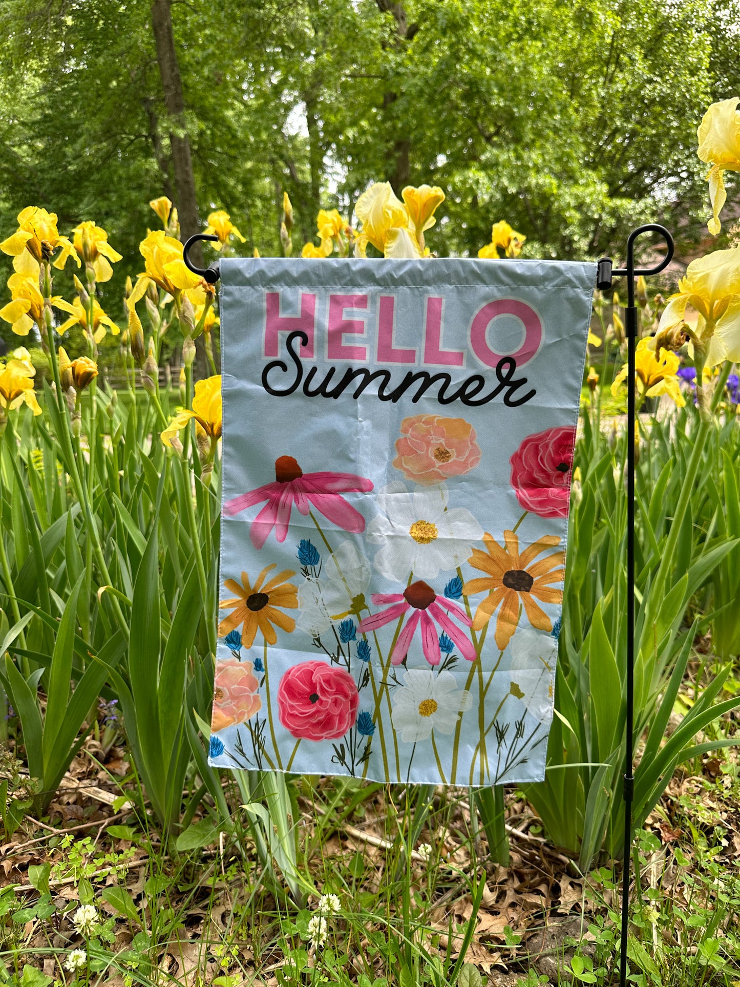 Hello Summer Garden Flag