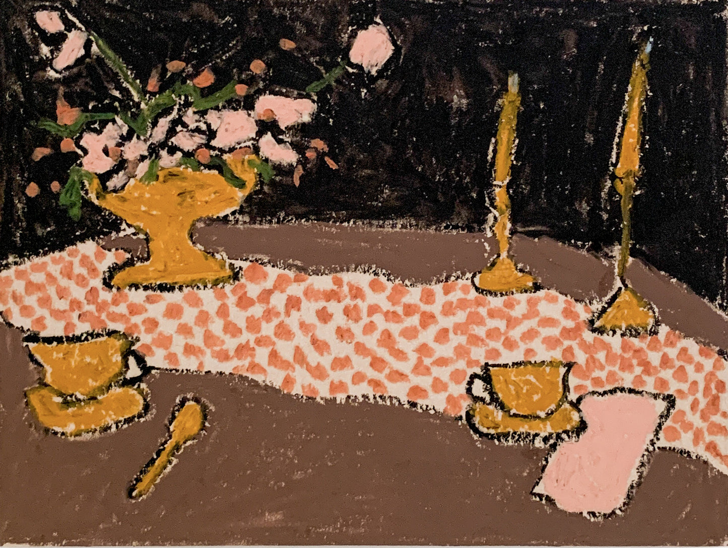 "At Midnight" - An original 6x8in Oil Pastel Drawing