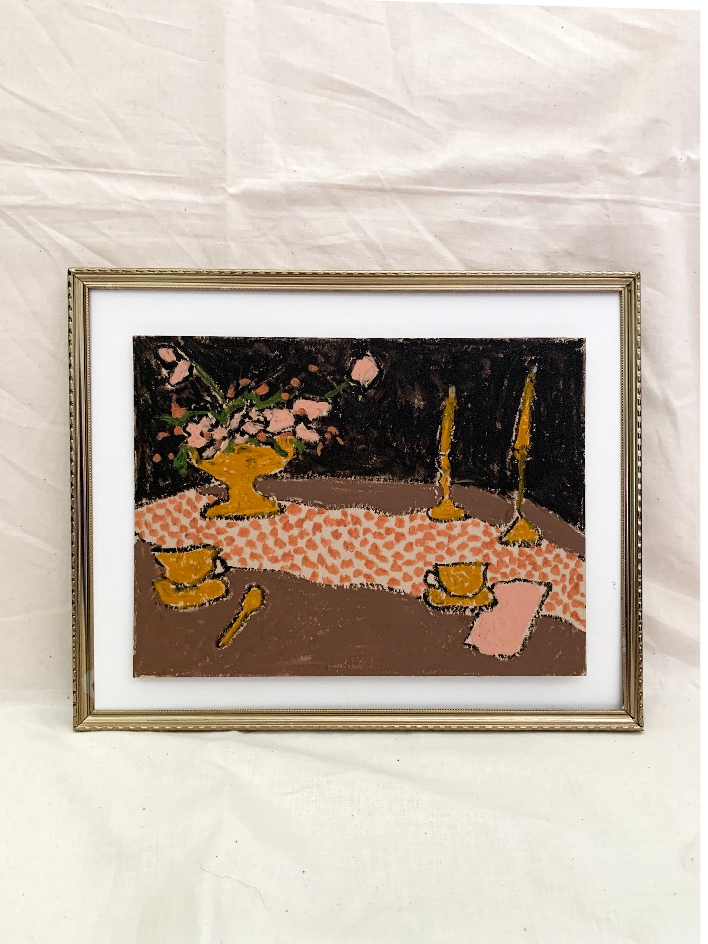 "At Midnight" an original 6x8in oil pastel by allie burton