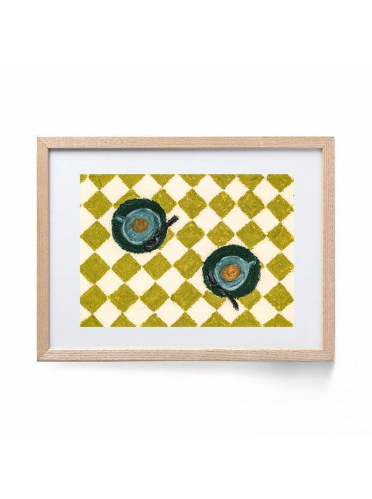Coffee Date Print by Allie Burton Art