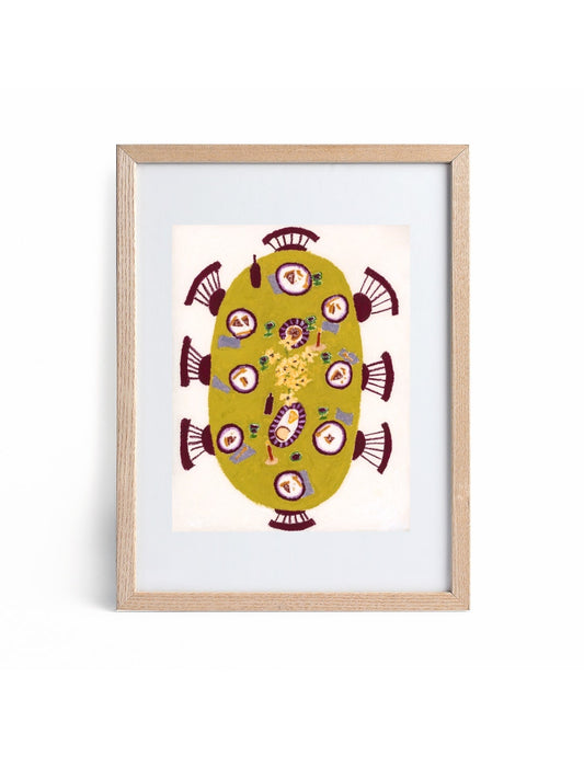 Dinner With Friends Print by Allie Burton Art
