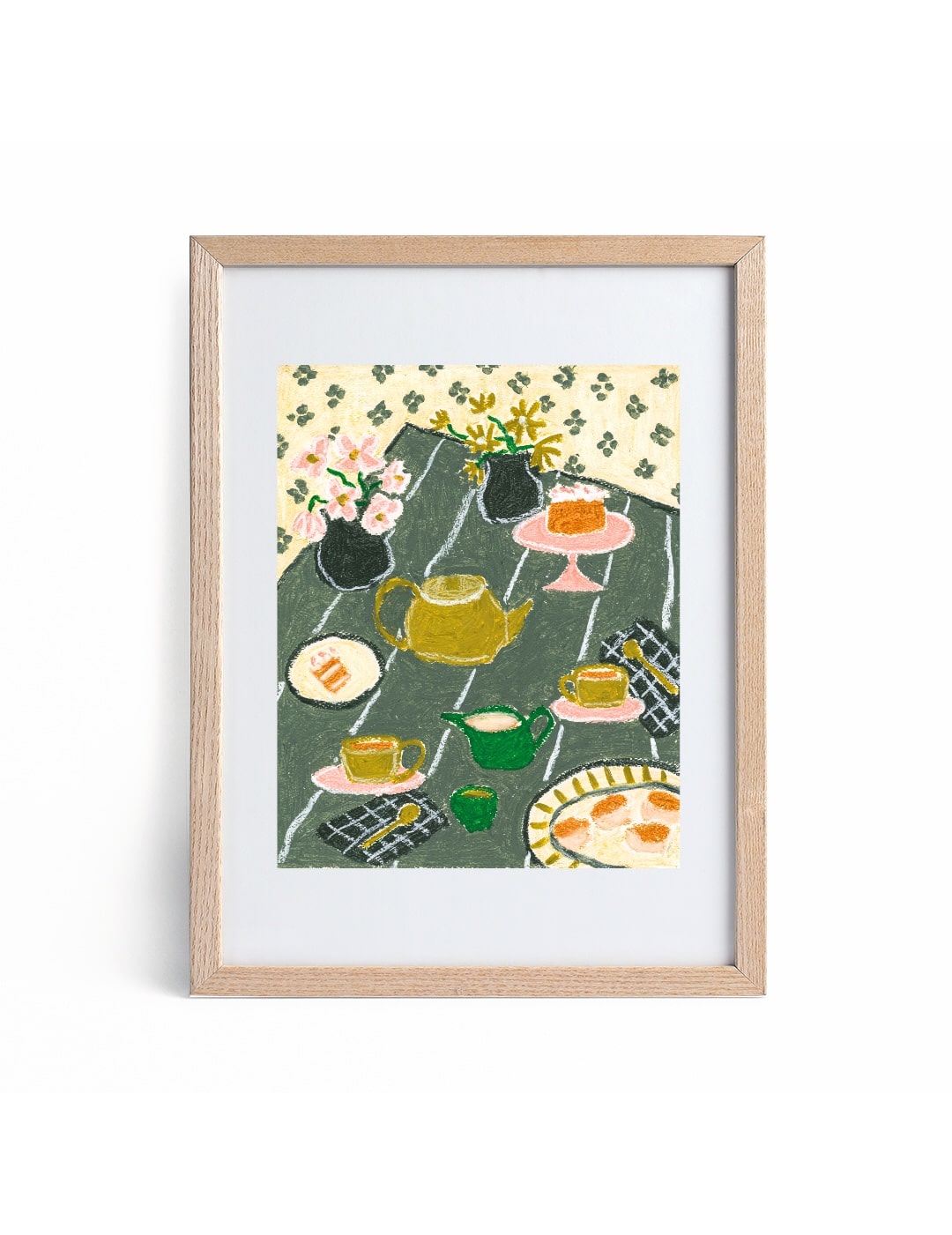 Green Tea Print by Allie Burton Art