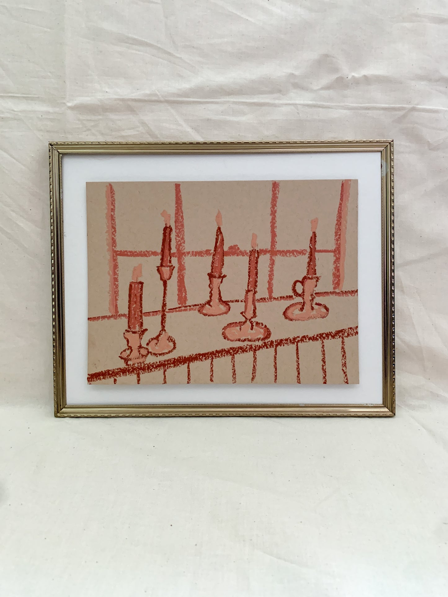 "Slow Burn" an original 6x8in oil pastel by allie burton
