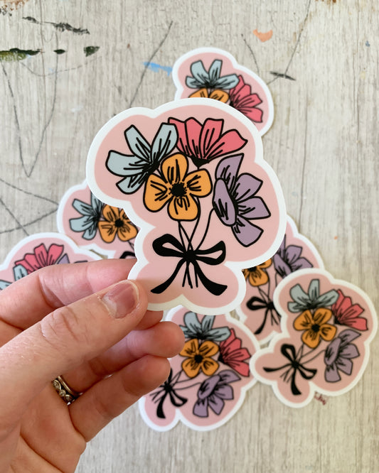 Colorful Floral Sticker