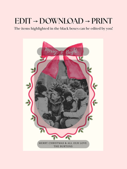 MERRY & BRIGHT - DIGITAL CHRISTMAS CARD