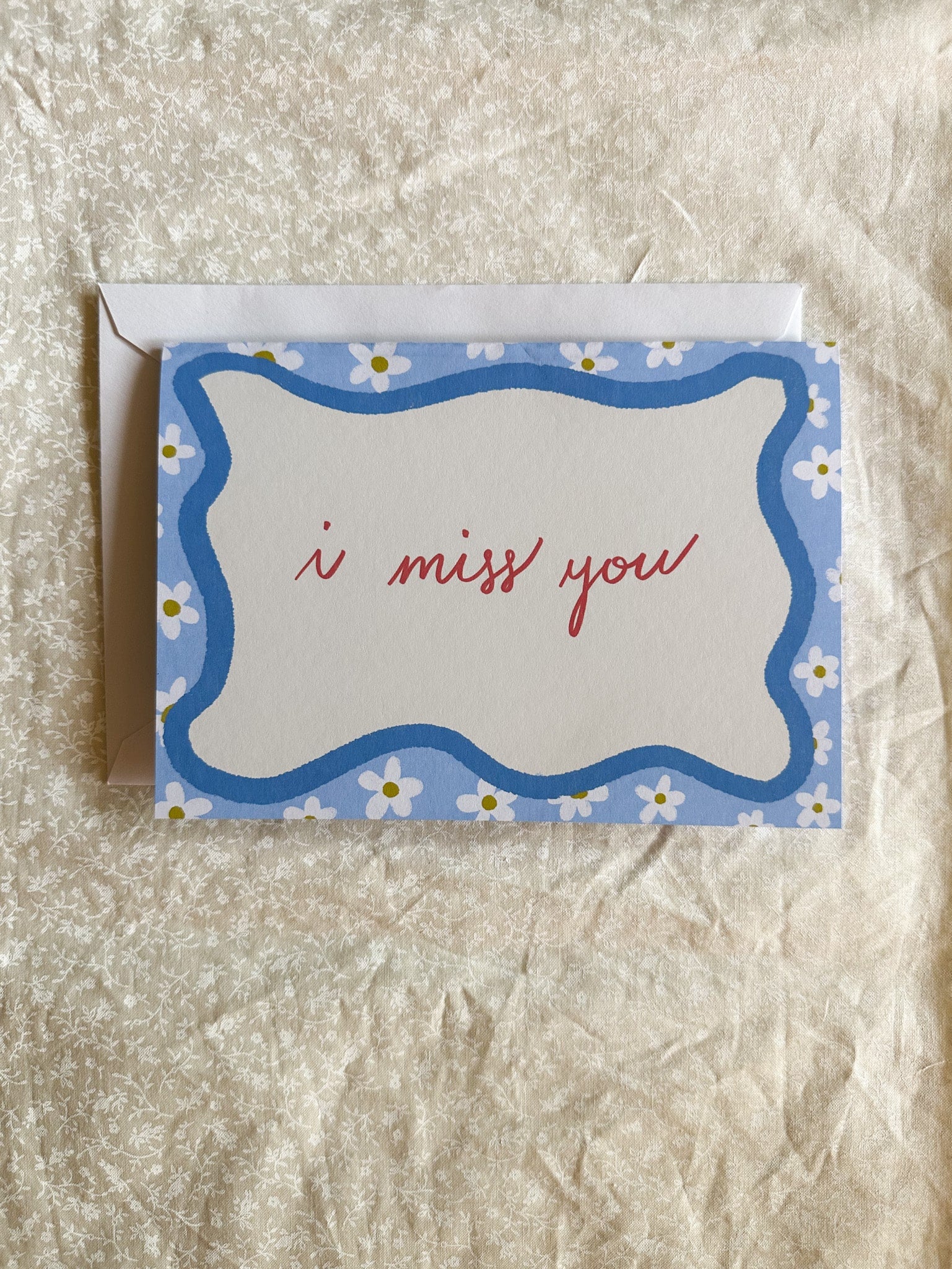 I Miss You card - Allie Burton Art