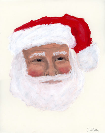 "Holly Jolly Santa" Print