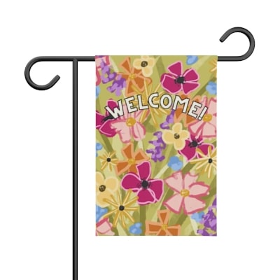 Welcome Garden Flag - Allie Burton Art