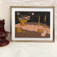 "At Midnight" an original 6x8in oil pastel by allie burton