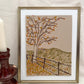 "Kentucky Autumn" - An original 6x8in Oil Pastel Drawing