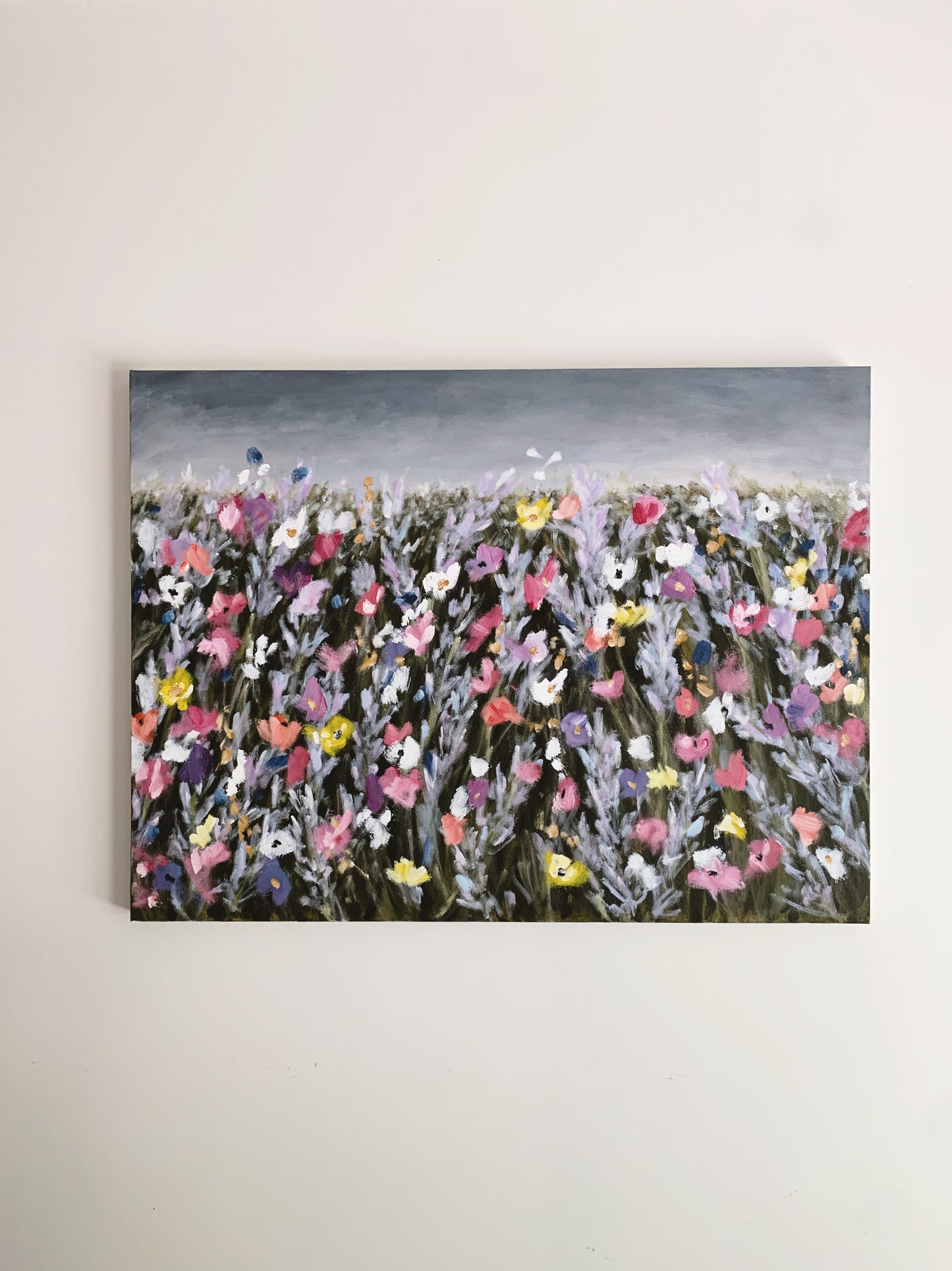 “First Impressions" An original 30x40in floral painting
